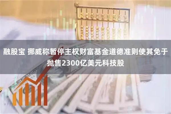 融股宝 挪威称暂停主权财富基金道德准则使其免于抛售2300亿美元科技股